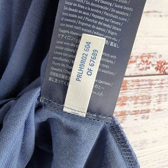 Vilebrequin Polo Shirt Mens Size M Blue Logo Lightweight Stretch Casual Resort - Picture 8 of 10